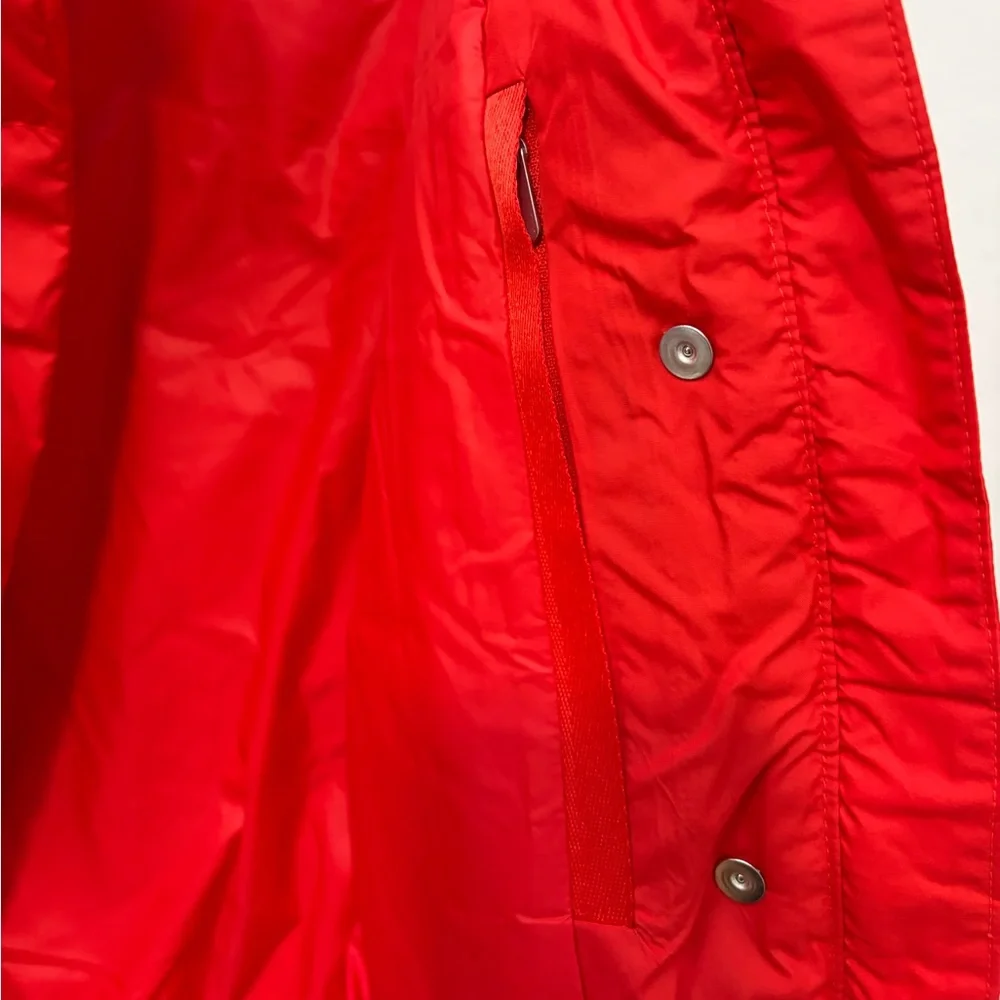 $200 New Athleta Red Summit Down Full zip / Snap Jacket - Candy Red - Womens XL - Picture 10 of 14